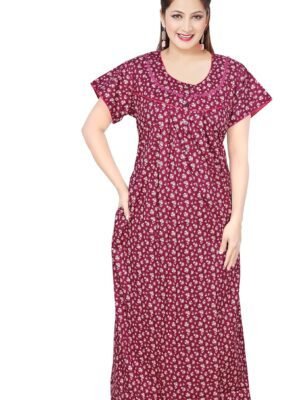 Satyam Nighties Women 3XL Premium Cotton Nighty With Pocket