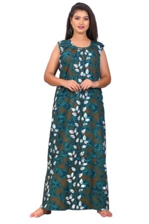 Fabimi Women's Sleeveless Cotton Nighty in XXL Size - Comfortable and Stylish