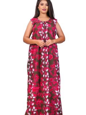 Fabimi Women's Sleeveless Cotton Nighty in XXL Size - Comfortable and Stylish - Rani