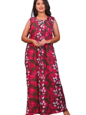 Fabimi Women Sleeveless 2XL Size Cotton Nighty - Rani