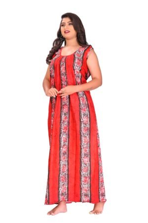 Fabimi Women Sleeveless XL Size Cotton Nighty