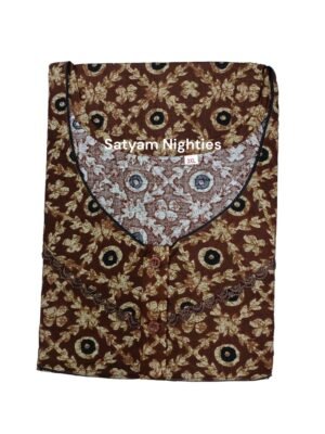 Satyam Nighties Premium Soft Cotton Nighty for Women - XXXL Size with Stylish Print Design