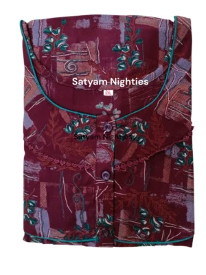 Satyam Nighties Women's Plus Size (3XL) Soft Alpine Nightgown