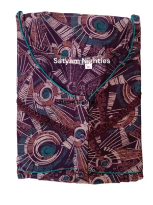 Satyam Nighties Women's Plus Size (3XL) Soft Alpine Nightgown