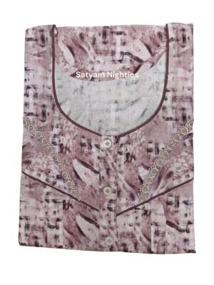 Satyam Nighties Women's 60-Inch Length Regular Size Cotton Nighty - Soft & Comfortable Sleepwear