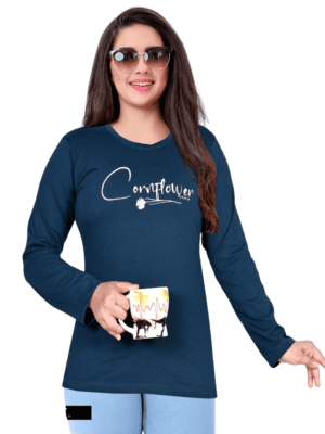 Home 18 Women’s Full Sleeves T-Shirts – Shinker Fabric – Sizes S, M, L, XL, XXL