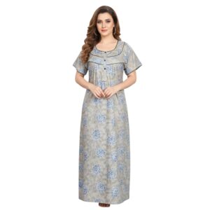 Satyam Nighties Women Bizzy Lizzy 2XL Nighty“ Comfortable Sleepwear, 58" Length, Shoulder 18", Chest 52“ Soft & Stylish Nightgown