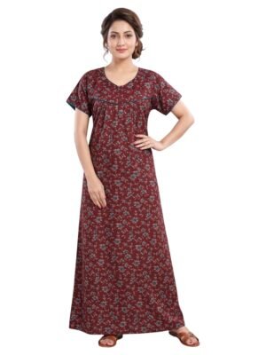 Home 17 Satyam Nighties Women's Bizzy Lizzy 2XL Nighty - Soft Plus Size Sleepwear