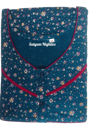 Home 16 Satyam Nighties Women’s 3XL Pure Cotton Nighty | 60 Inches Long Comfortable Nightwear | Breathable, Soft Fabric | Loose Fit Daily Sleepwear