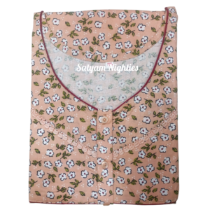 Satyam Nighties Women’s 3XL Pure Cotton Nighty | 60 Inches Long Comfortable Nightwear | Breathable, Soft Fabric | Loose Fit Daily Sleepwear