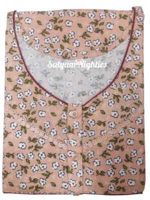 Home 14 Satyam Nighties Women’s 3XL Pure Cotton Nighty | 60 Inches Long Comfortable Nightwear | Breathable, Soft Fabric | Loose Fit Daily Sleepwear