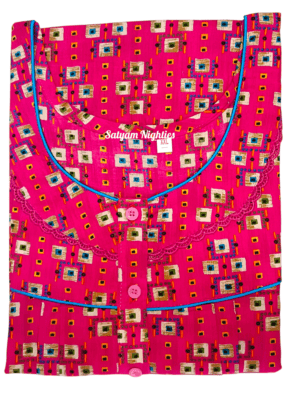 Home 12 Satyam Nighties Women's 2XL Plus Size Cotton Nighty – 58" Long, Soft & Breathable Sleepwear