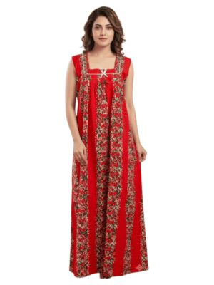 Home 2 STYLACLUE Women's 100% Cotton Sleeveless Nighty (XL Size) | Soft & Breathable Long Maxi Nightgown | Summer Sleepwear & Loungewear | Length 55", Chest 44"