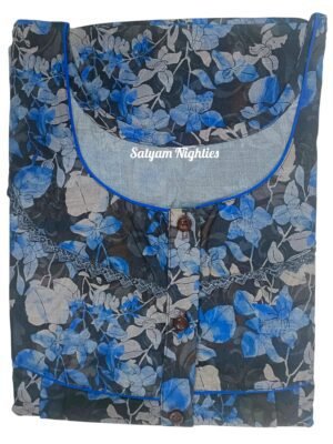 Home 2 Women’s 3XL Bizzi Lizzi Nighty | Soft & Comfortable Long Night Dress | Breathable Sleepwear for Women | Chest 56", Shoulder 18", Length 60"