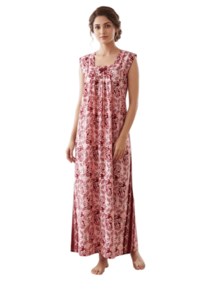 Women Cotton Sleeveless Nighty XL Size | Soft Breathable Nightgown | Length 55”, Chest 44”, Shoulder 16” | Comfortable Sleepwear for Daily Use